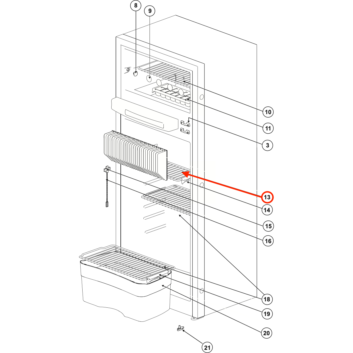 Norcold® Refrigerator Shelf Replacement for N3150 - Top Fridge Shelf - 69085708